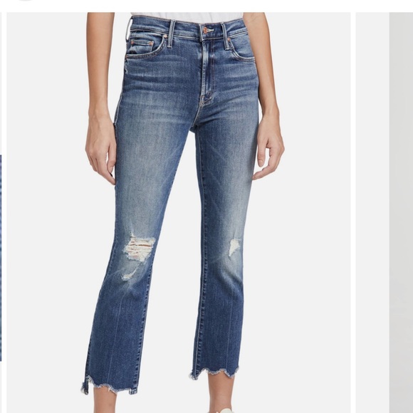 Mother woman’s the insider crop step chew jeans - Picture 5 of 16